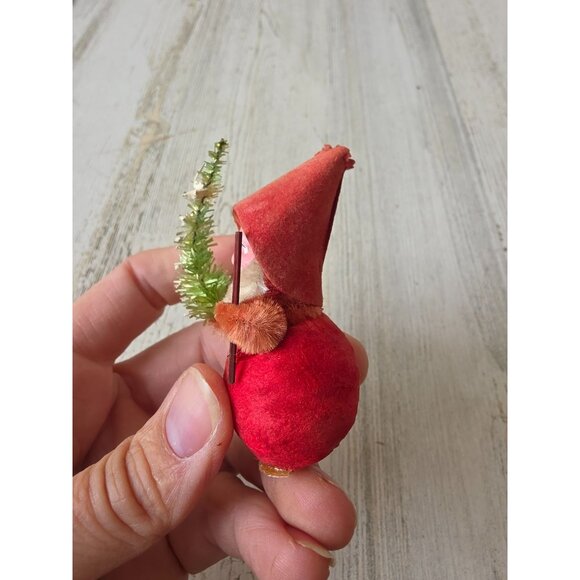 Antique elf Santa tree figurine cardboard paper Xmas tree - Picture 2 of 8